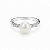 Ring Recarlo Woman in White Gold Perla XD 109/0000